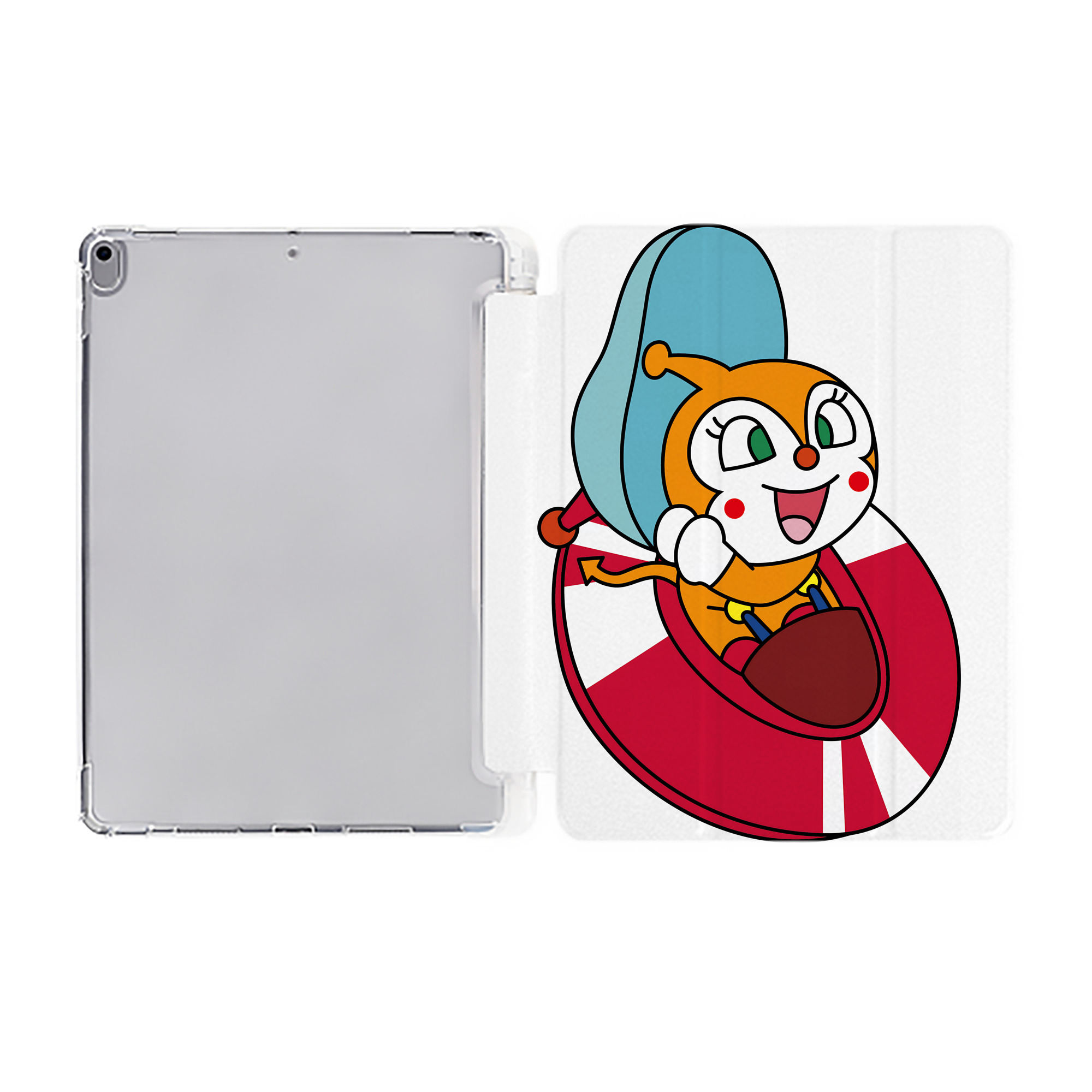 （画像用） アンパンマン Anpanman IPad ケース ペン収納付き 三つ折りスタンド PUレザー×シリコン 対応機種9.5/10.5/10.9インチ